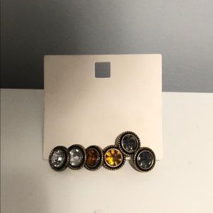 Set of three earrings